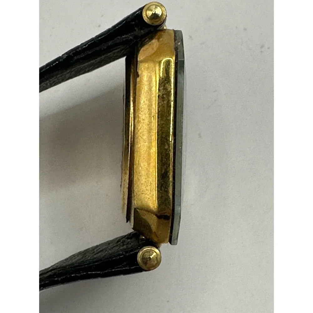 Quemex Vip‎ Womens Watch New Battery 27MM 18K Gold Plated 7.25